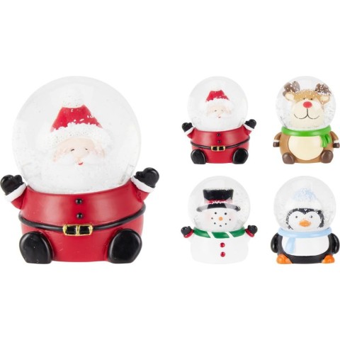 BOLLA ACQUA FIG.NATALE 6CM 4AS